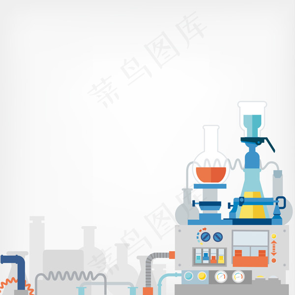 实验室化验设备eps,ai矢量模版下载