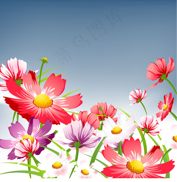 漂亮的花朵矢量