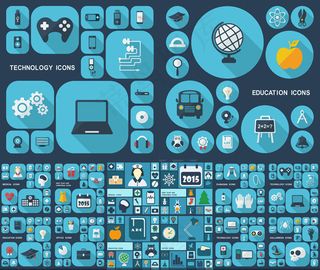 扁平化长阴影图标