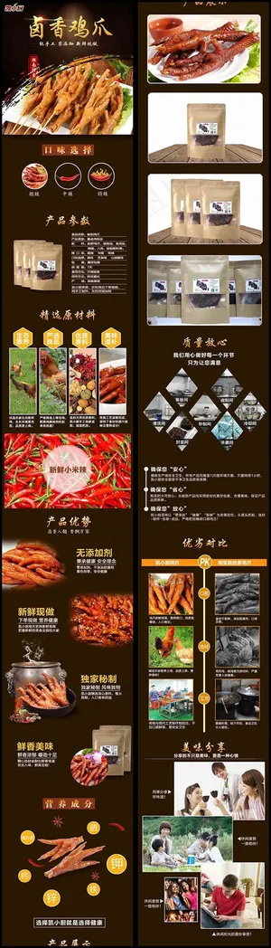 卤香鸡爪详情页