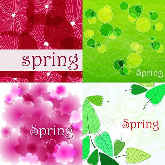 spring春天概念eps,ai矢量模版下载