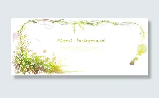 小花与藤蔓植物,免抠元素