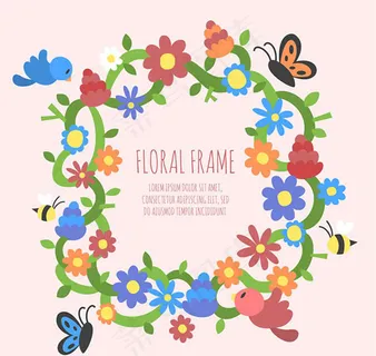 卡通花朵边框 卡通花朵边框