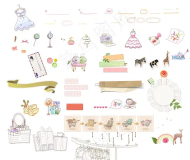 韩国网店小图标,免抠元素