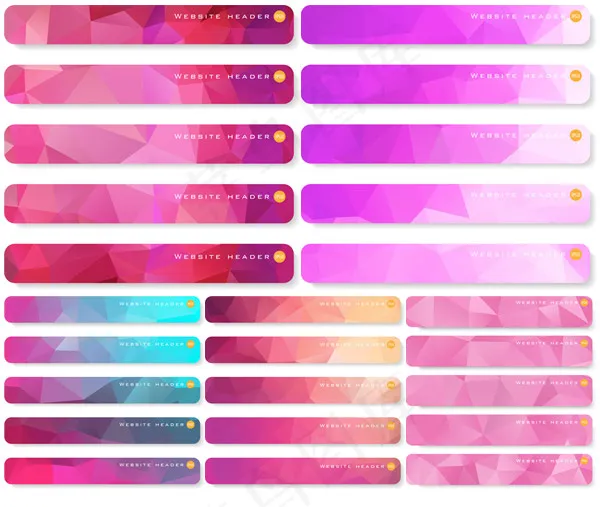 几何图形Bannereps,ai矢量模版下载