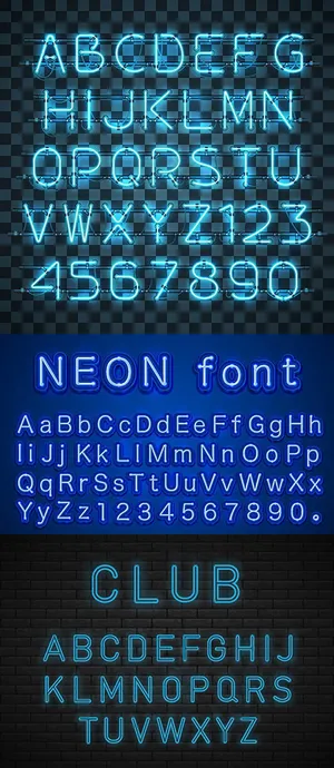 霓虹样式字母