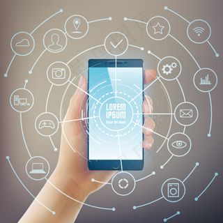 手机与信息图表