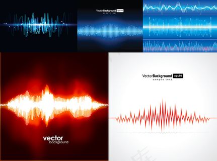 频率波动光线背景,背景元素