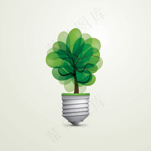 绿色灯泡矢量eps,ai矢量模版下载