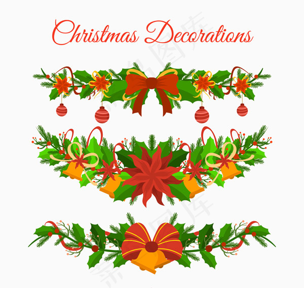 圣诞节花边矢量