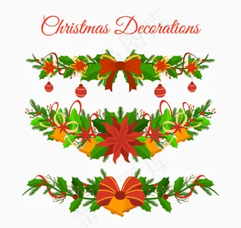 圣诞节花边矢量