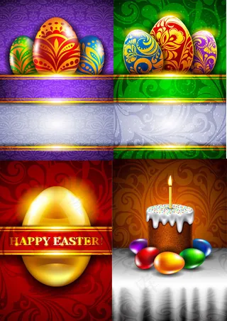 绚丽复活节贺卡