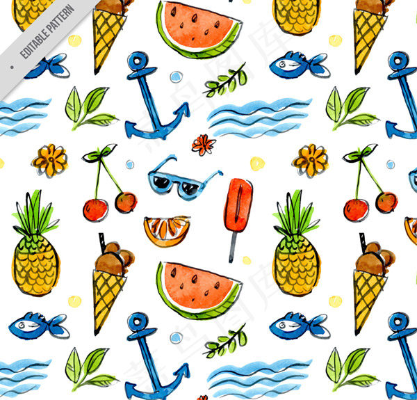 假期元素无缝背景