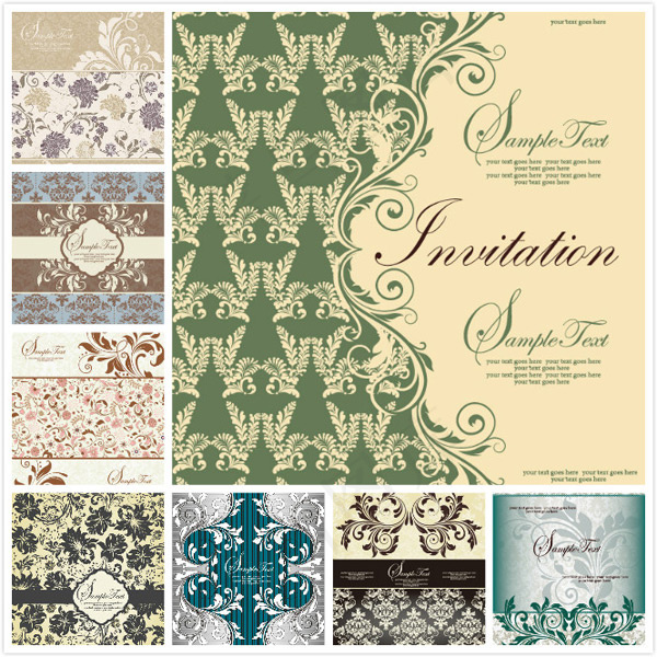 花纹底纹边框背景