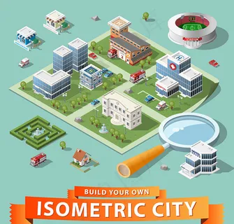 卡通等距城市建造