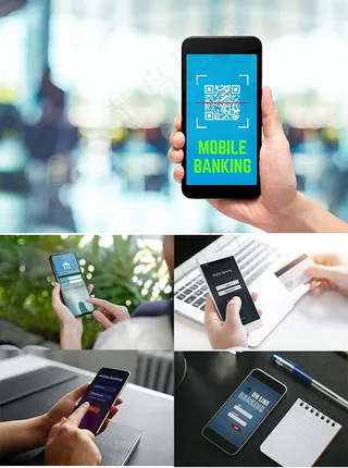 手机购物的人物