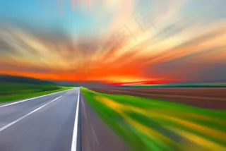 高速运动模糊风景