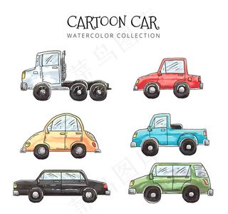 水彩绘车辆