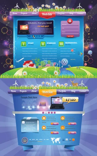 炫彩春季网页模板