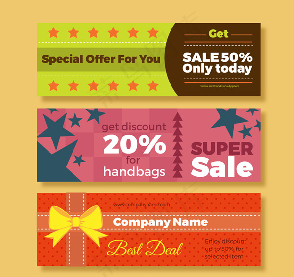 彩色特价banner