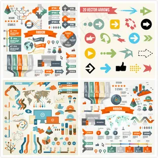 立体数据图标,免抠元素