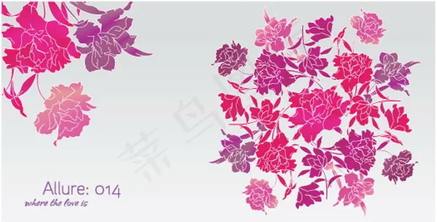 漂亮的花朵矢量