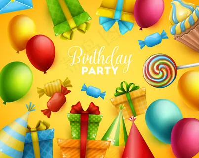 生日气球和礼盒贺卡 生日气球和礼盒贺卡