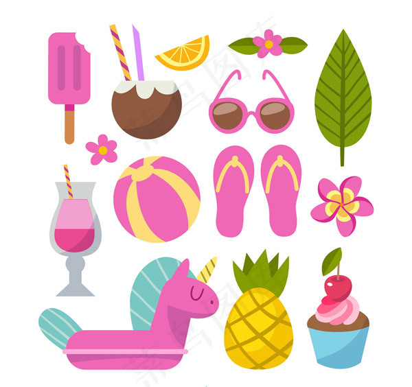 夏季度假元素