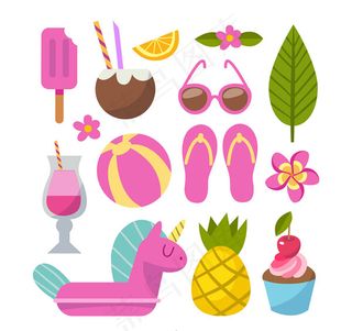 夏季度假元素