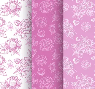 玫瑰花无缝背景