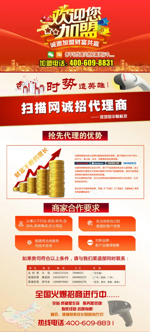 招商加盟首页psd模版下载