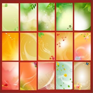 清新自然展板