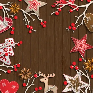 花纹纸质圣诞元素