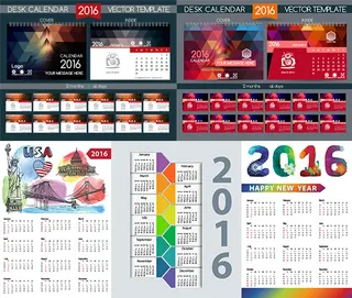 2016年日历矢量