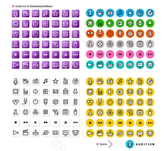 线条图形图标,免抠元素