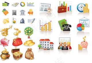 商业金融图标,免抠元素