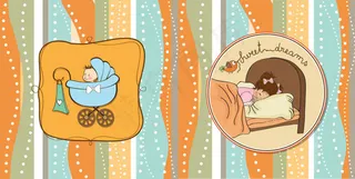 卡通手绘背景,背景元素