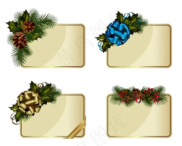 圣诞节边框eps,ai矢量模版下载