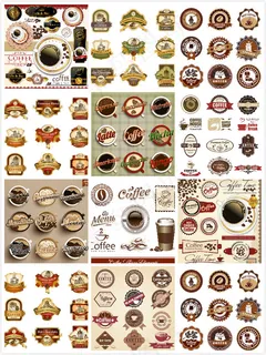 咖啡标签图标,免抠元素