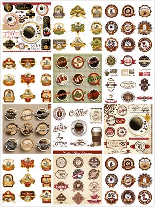 咖啡标签图标,免抠元素