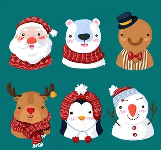 圣诞角色半身像