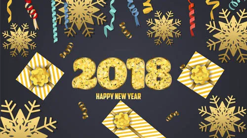 2018新年礼主题eps,ai矢量模版下载