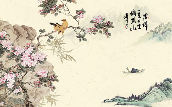 中国风装饰画(9071X5669(DPI:72))psd模版下载
