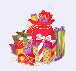 立体节日礼物堆
