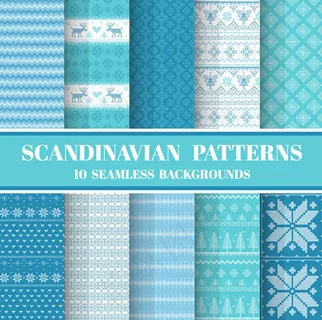 蓝色系无缝背景