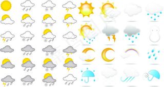 天气标识矢量