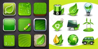 创意环保图标,免抠元素
