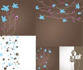 小花树枝植物,免抠元素