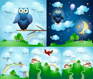 可爱卡通标贴画