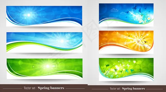 春天banner矢量